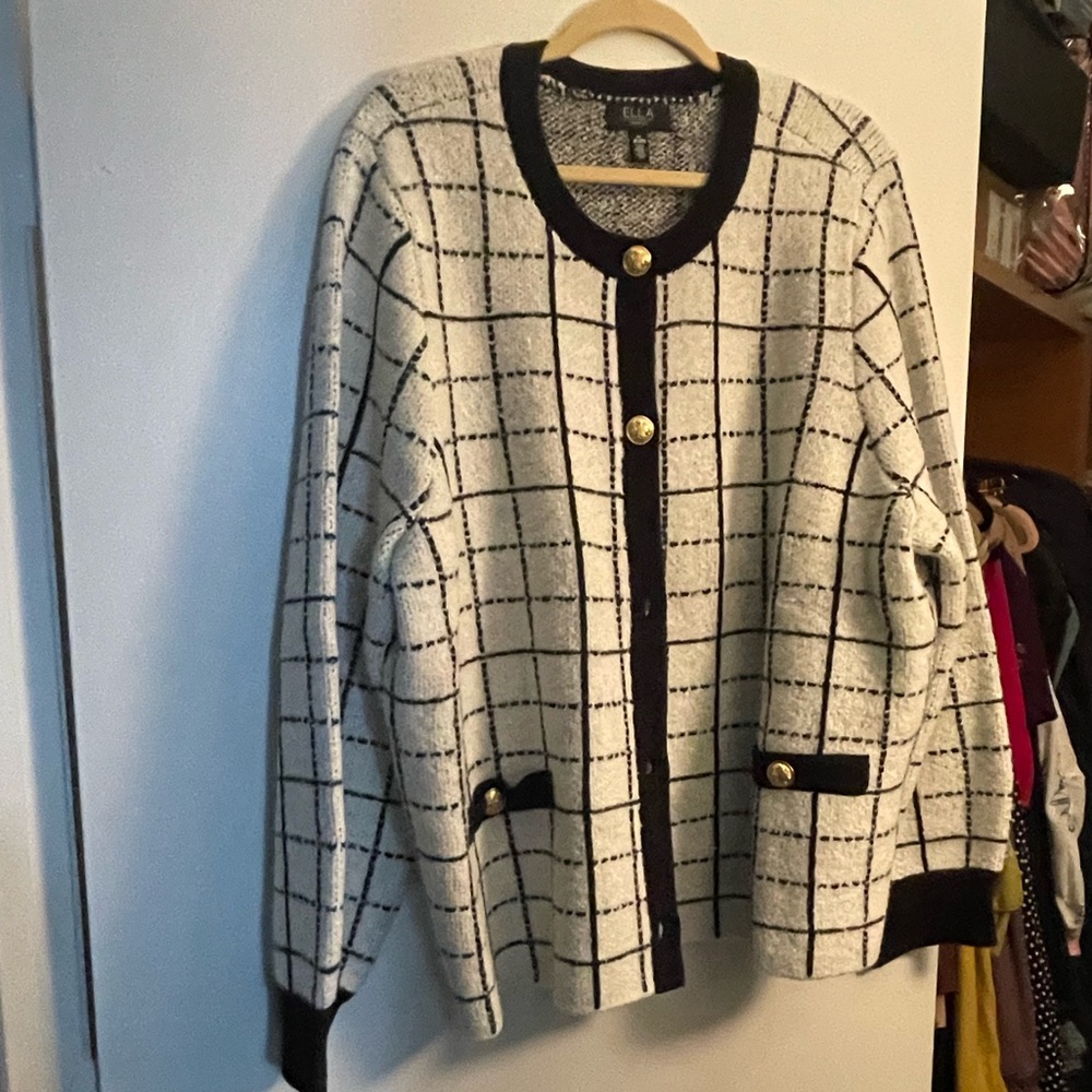 Plus size tweed sweater